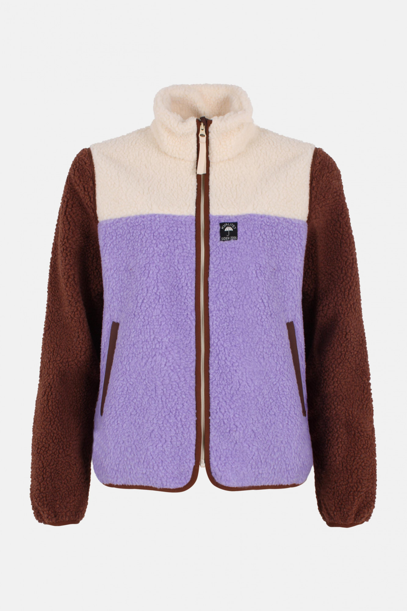 Danefae Danebirk Fleecejacke Flieder Braun Rot Weiß