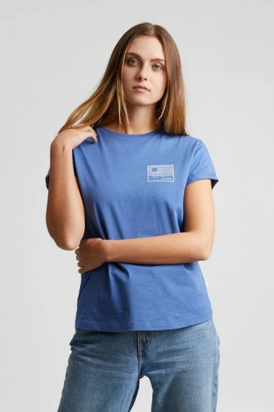 Hafendieb Klima Light Denim Frauen T-Shirt Hellblau