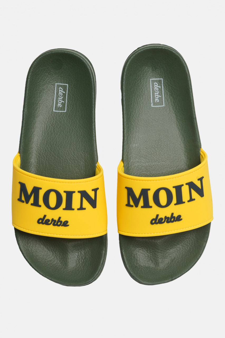 Derbe Buddellette Moin Schlappen Freesia Oliv Gelb
