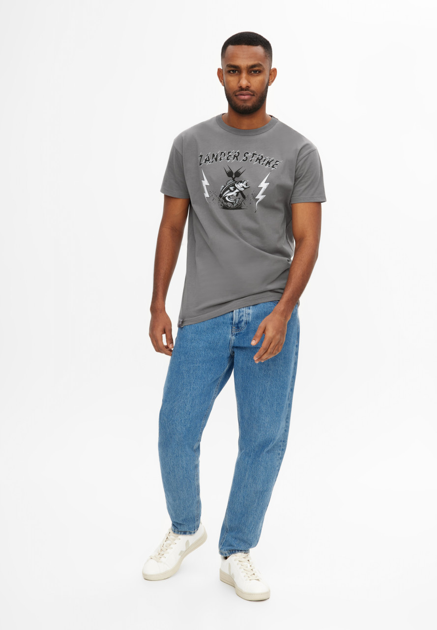 Derbe T-Shirt Zander Strike Herren Grau GOTS Organic
