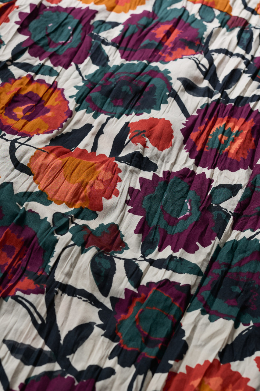 Seasalt Bluse Larissa Damen Weiß Orange Petrol Blumen Aran