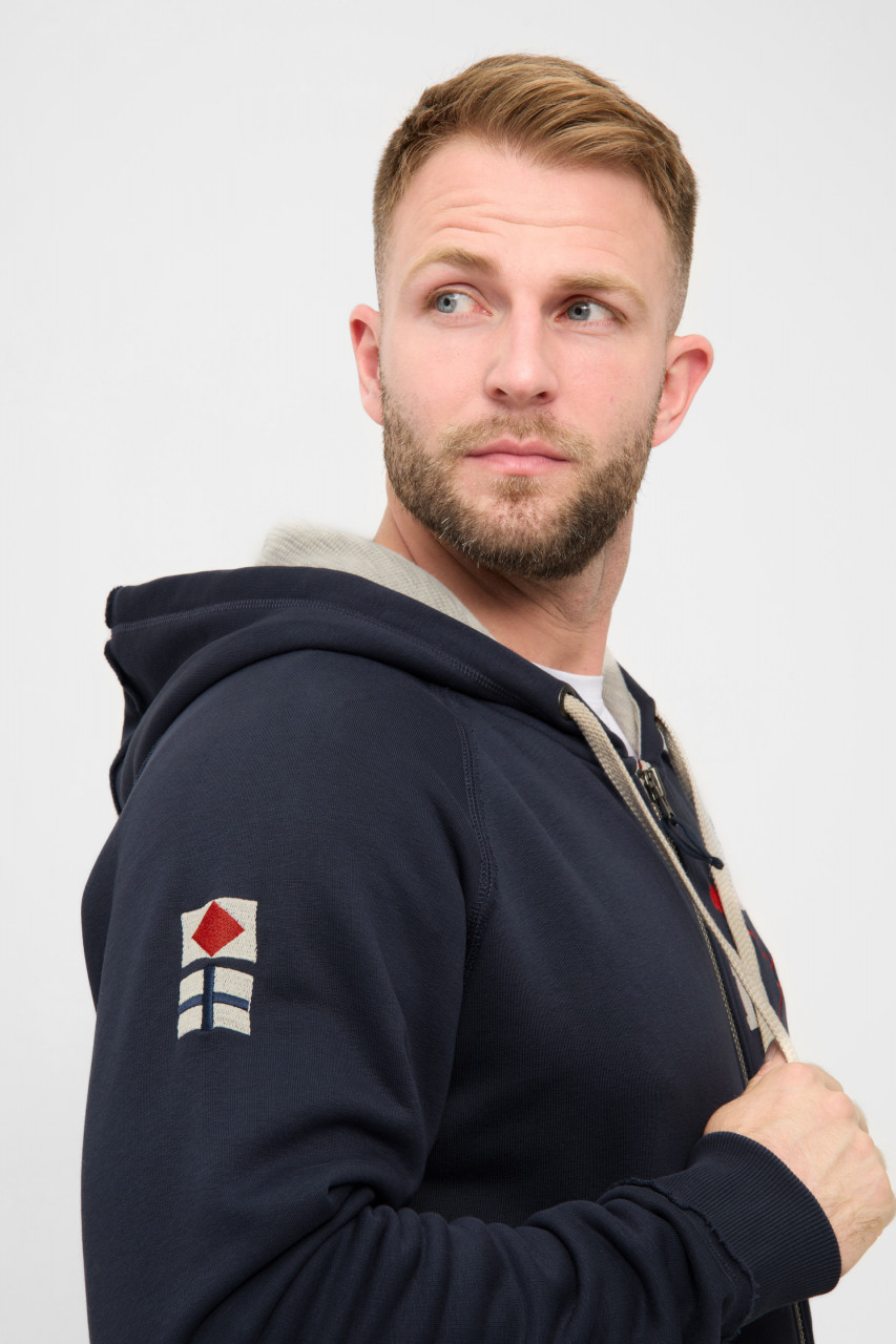 Derbe Sweatjacke Moin X Herren Dunkelblau Zip Hoodie GOTS