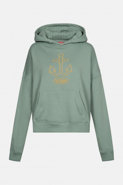 kk Derbe Golden Anchor Damen Kapuzenpullover Lily Pad Grün Anker Derbe Golden Anchor Damen Kapuzenpullover Lily Pad Grün Anker