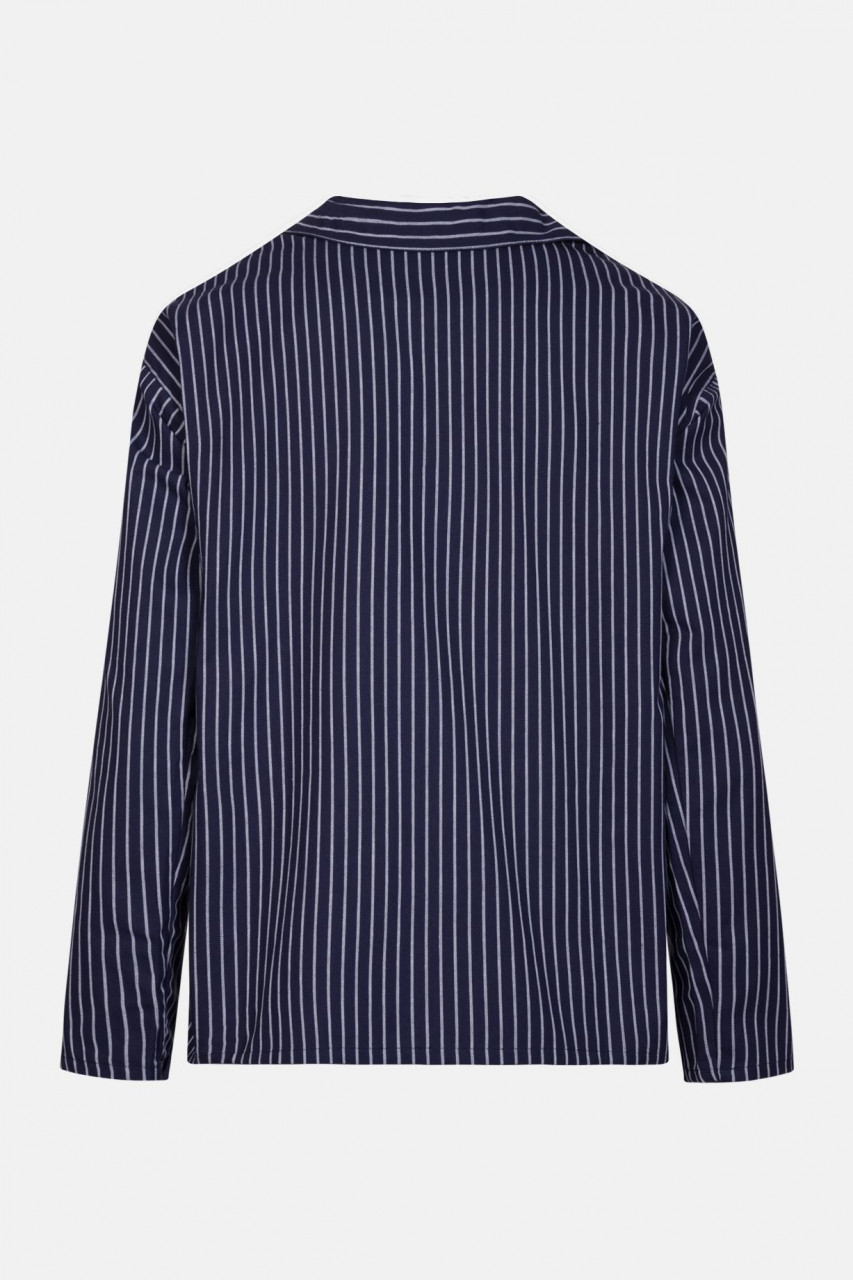 Takelhemd m. Knopf - breiter Streifen