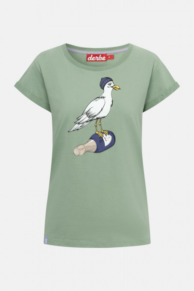 Derbe T-Shirt Sturmmöwin Damen Grün
