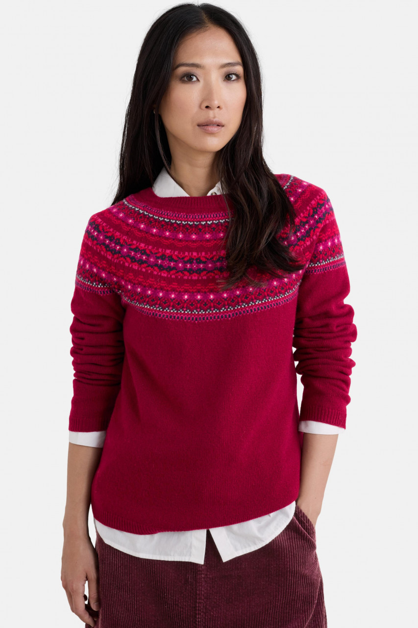 Seasalt Cornwall Pullover Seas Edge Damen Rot Blau Fairisle