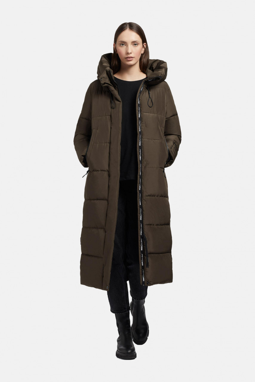 Khujo Soulani 3 Damen Wintermantel Oliv Grün