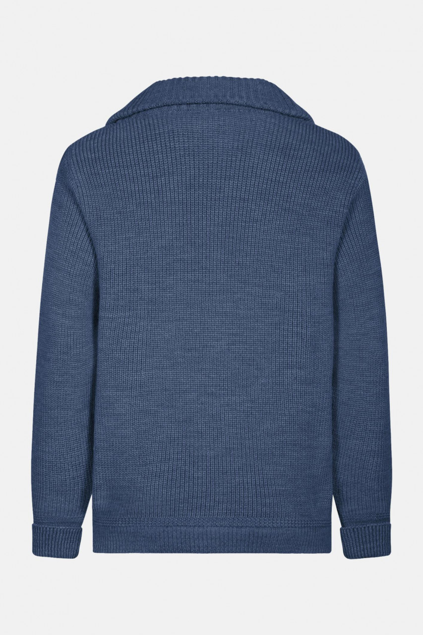 Troyer Merino Jeans Blau GOTS