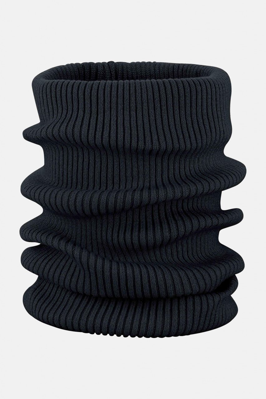 MELA DAIVI Schlauchschal Navy Blau Rippstrick Loop