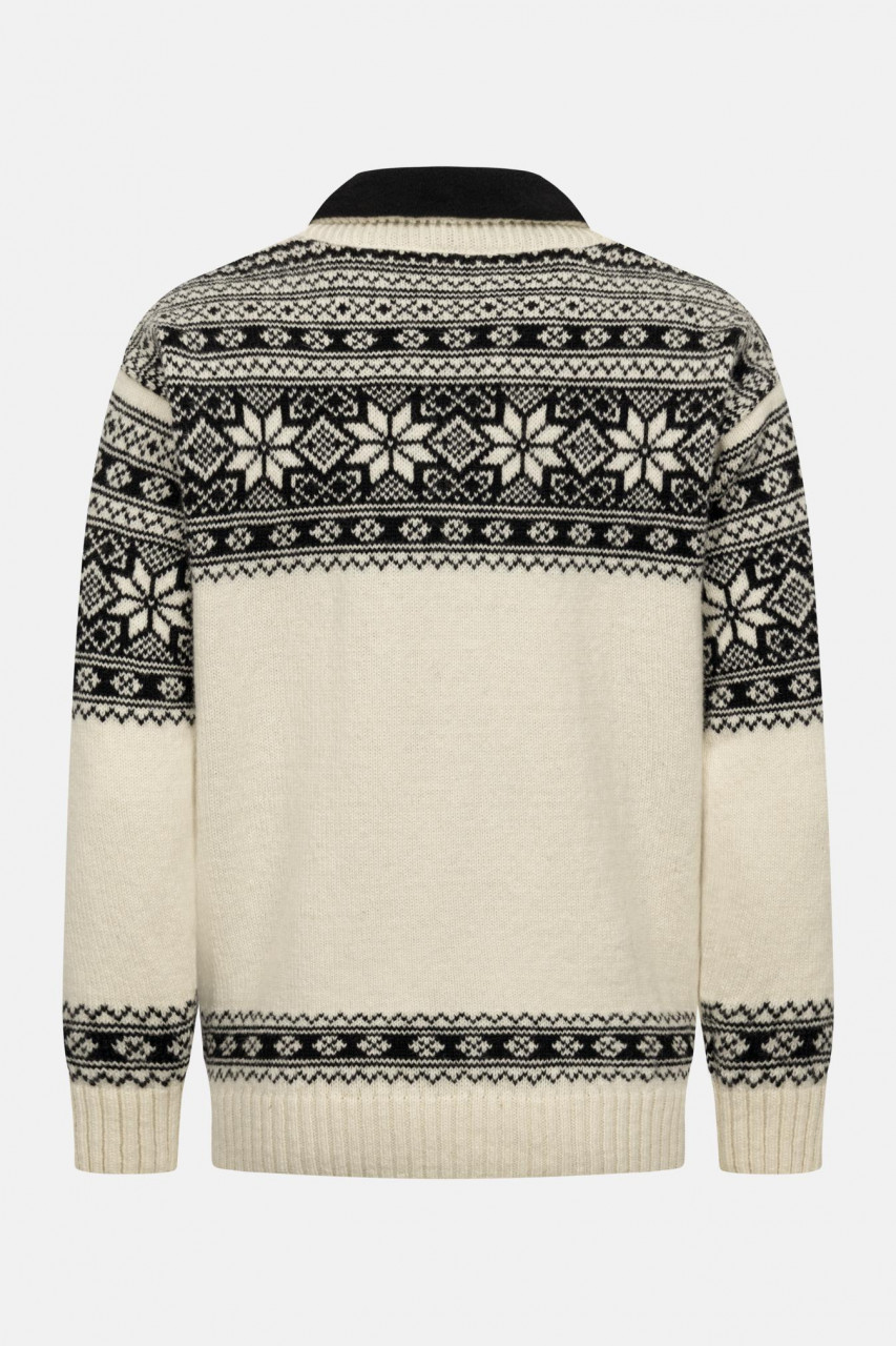 Bratens Norweger Pullover Weiß Schwarz Snøstjerne Schneeflocke