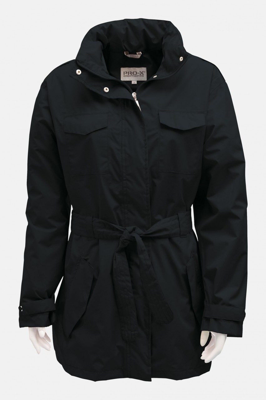 Damen Outdoor-Trenchcoat Jessica Schwarz Pro-X