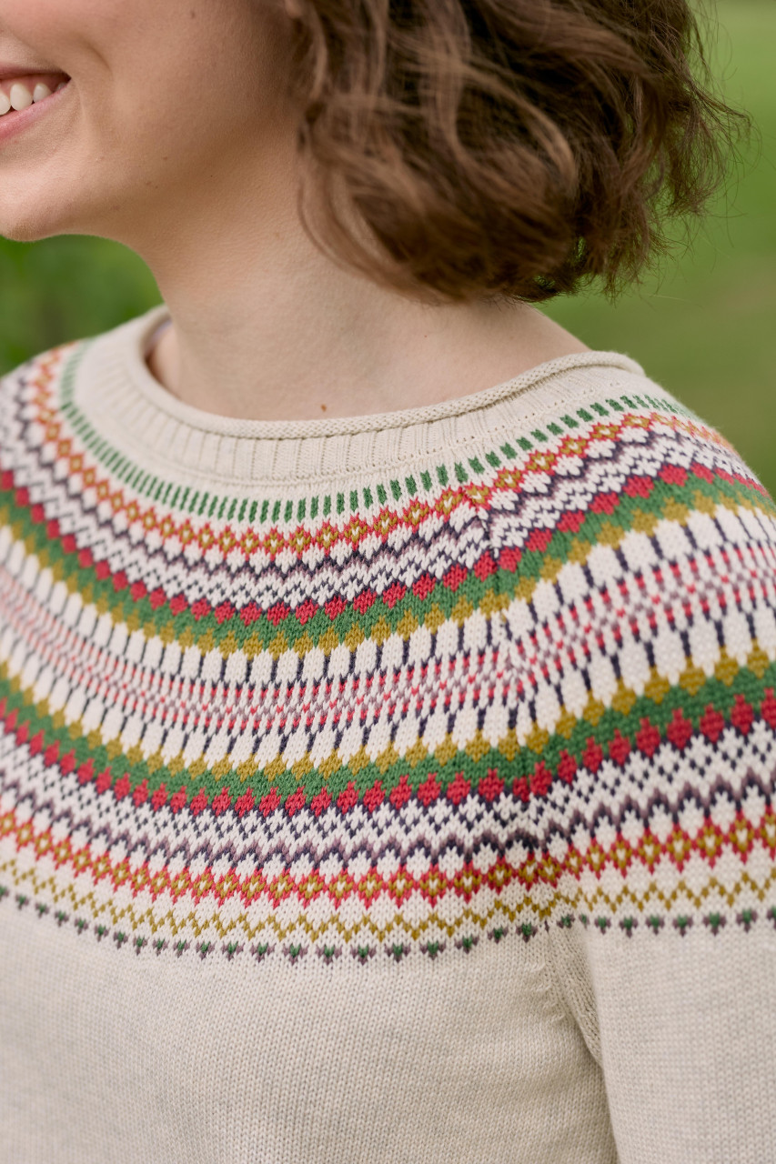 Seasalt Cornwall Polurrian Cove Jumper Damen Fair Isle Pullover Spring