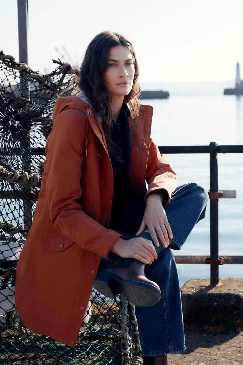 Seasalt Cornwall Regenjacke Plant Hunter Damen Braun Orange Hazel Winterjacke