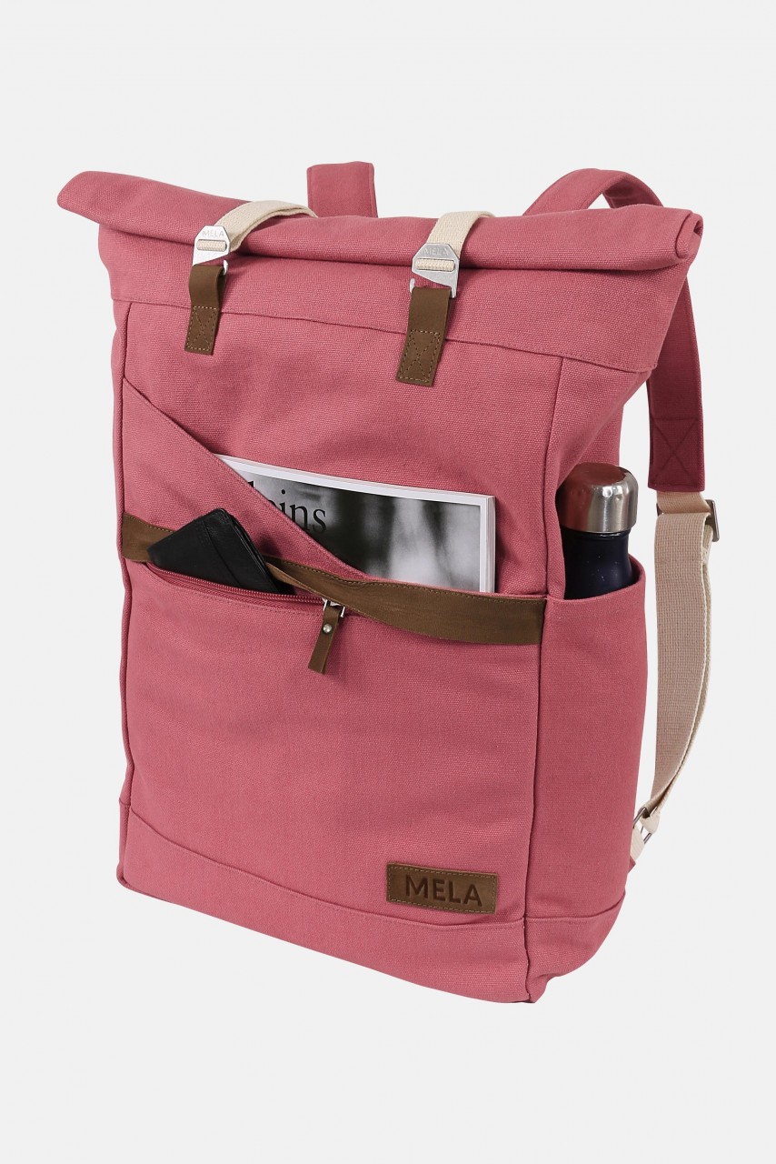 MELA Rucksack Ansvar I Altrosa Baumwolle GOTS Fairtrade
