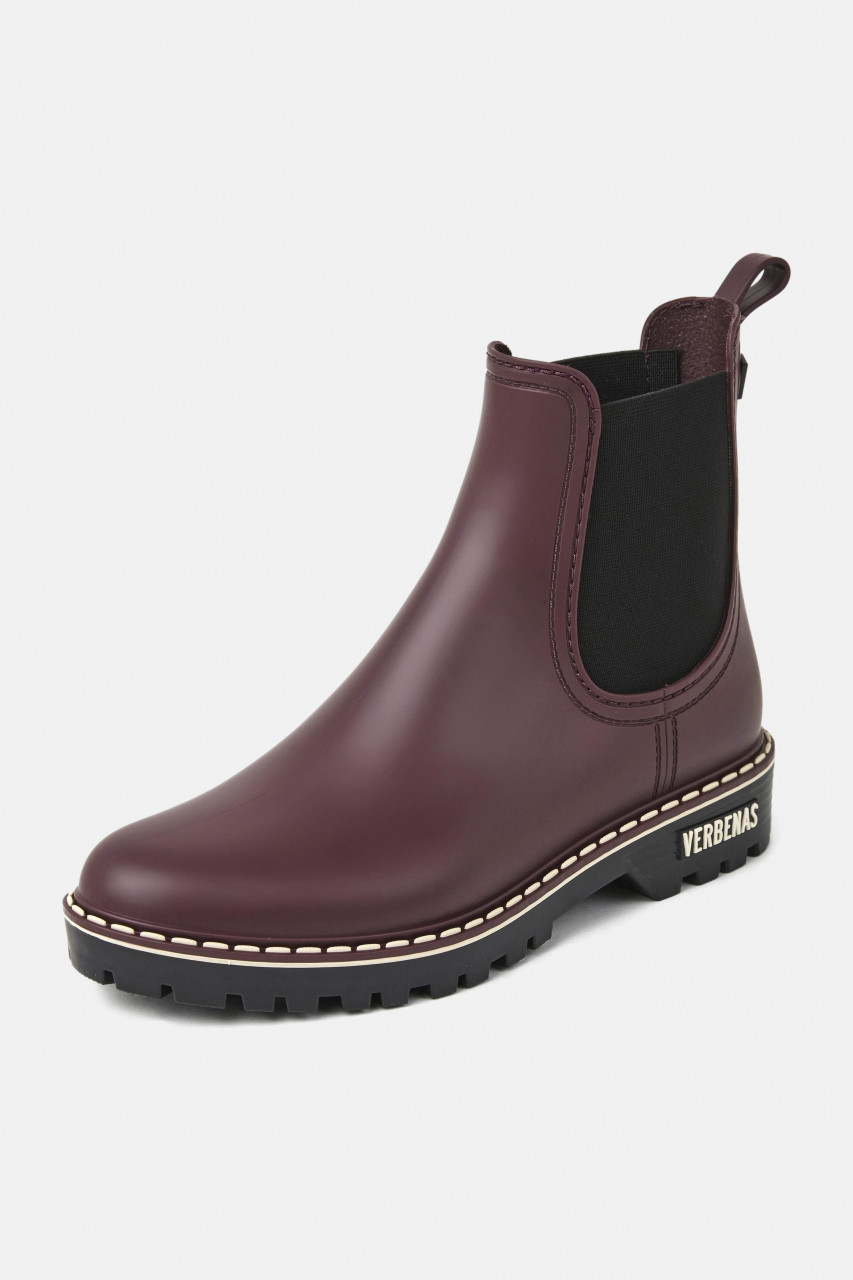 Verbenas Gummistiefel Gaudi Downtown Weinrot Schwarz Bordeaux