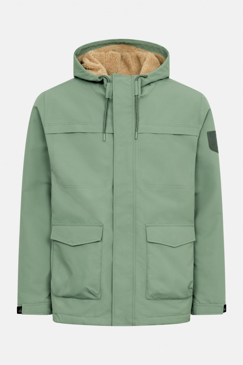 Derbe Winter-Regenjacke Phoebholm Dog Herren Hellgrün Gefüttert Hundejacke