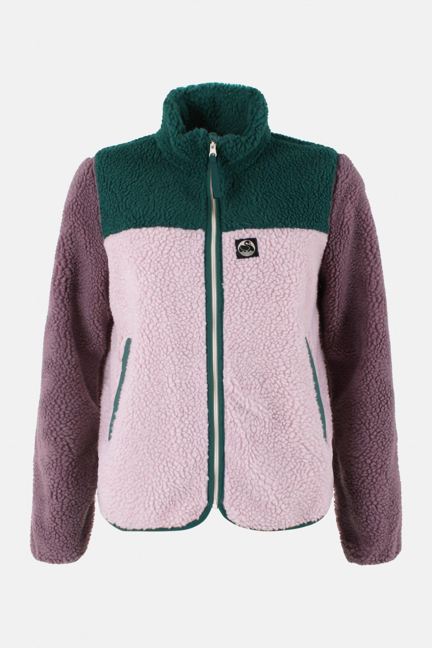 Danefae Danebirk Fleecejacke Rosa Flieder Dunkelgrün