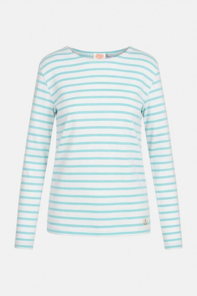 Armor Lux Streifenshirt Lesconil Weiß Türkis Gestreift Damen Mariniere