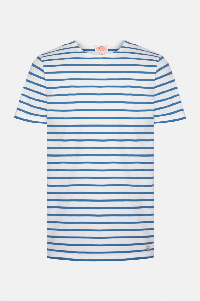 Armor Lux Mariniere Hoedic Herren T-Shirt Weiß Blau