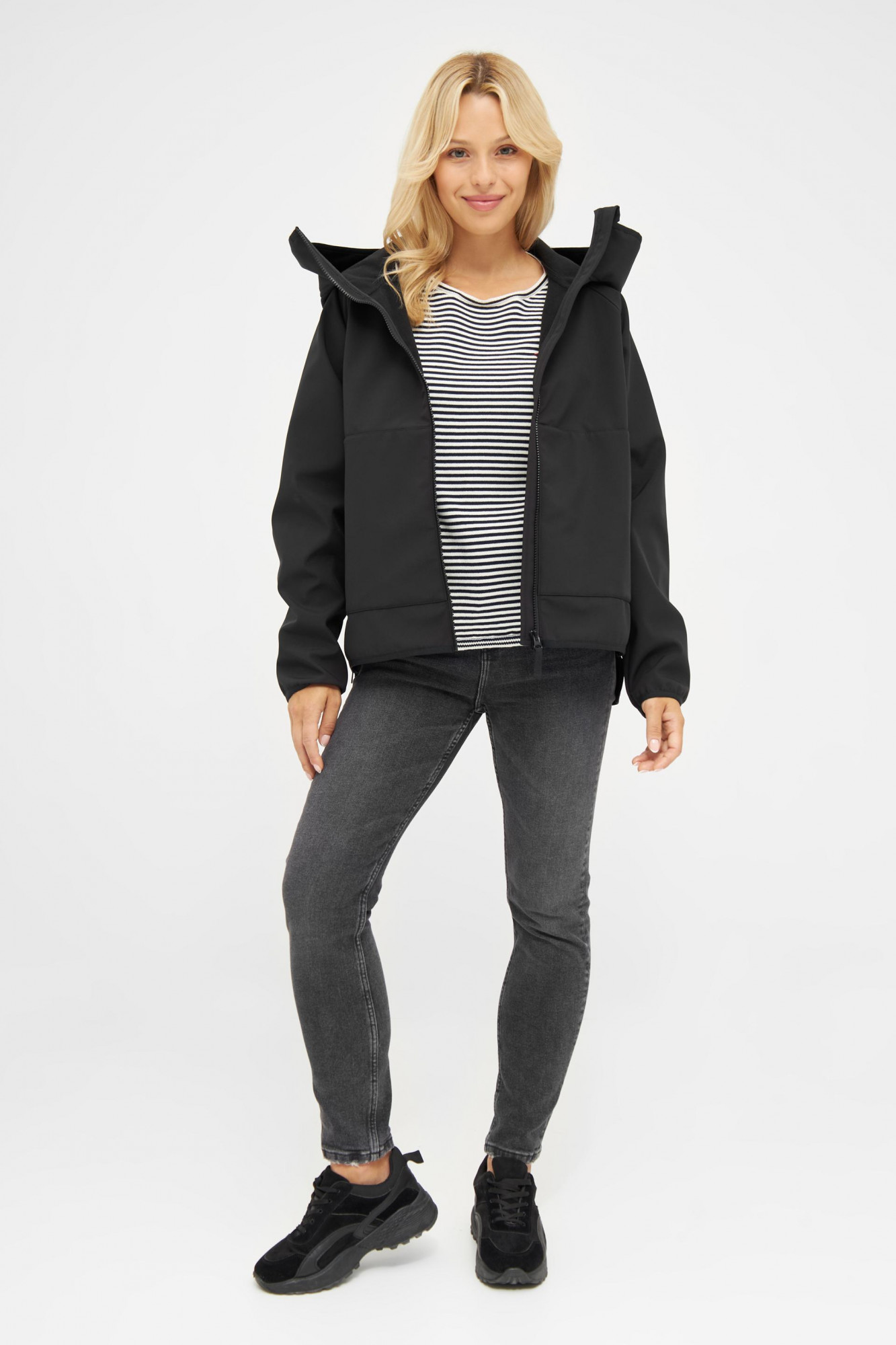 Derbe Softshelljacke Kurz Peutby Damen Schwarz