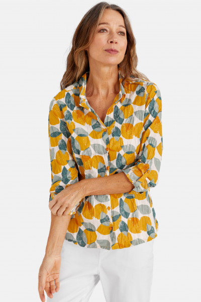 Seasalt Cornwall Larissa Shirt Leaves and Lemons Sunglow Damen Bluse Gelb Zitronen