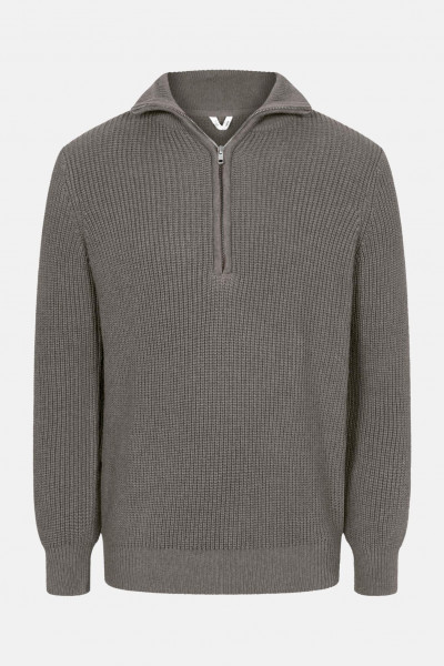 MELA Troyer UDAI Herren Pullover Braun Meliert Baumwolle GOTS Organic