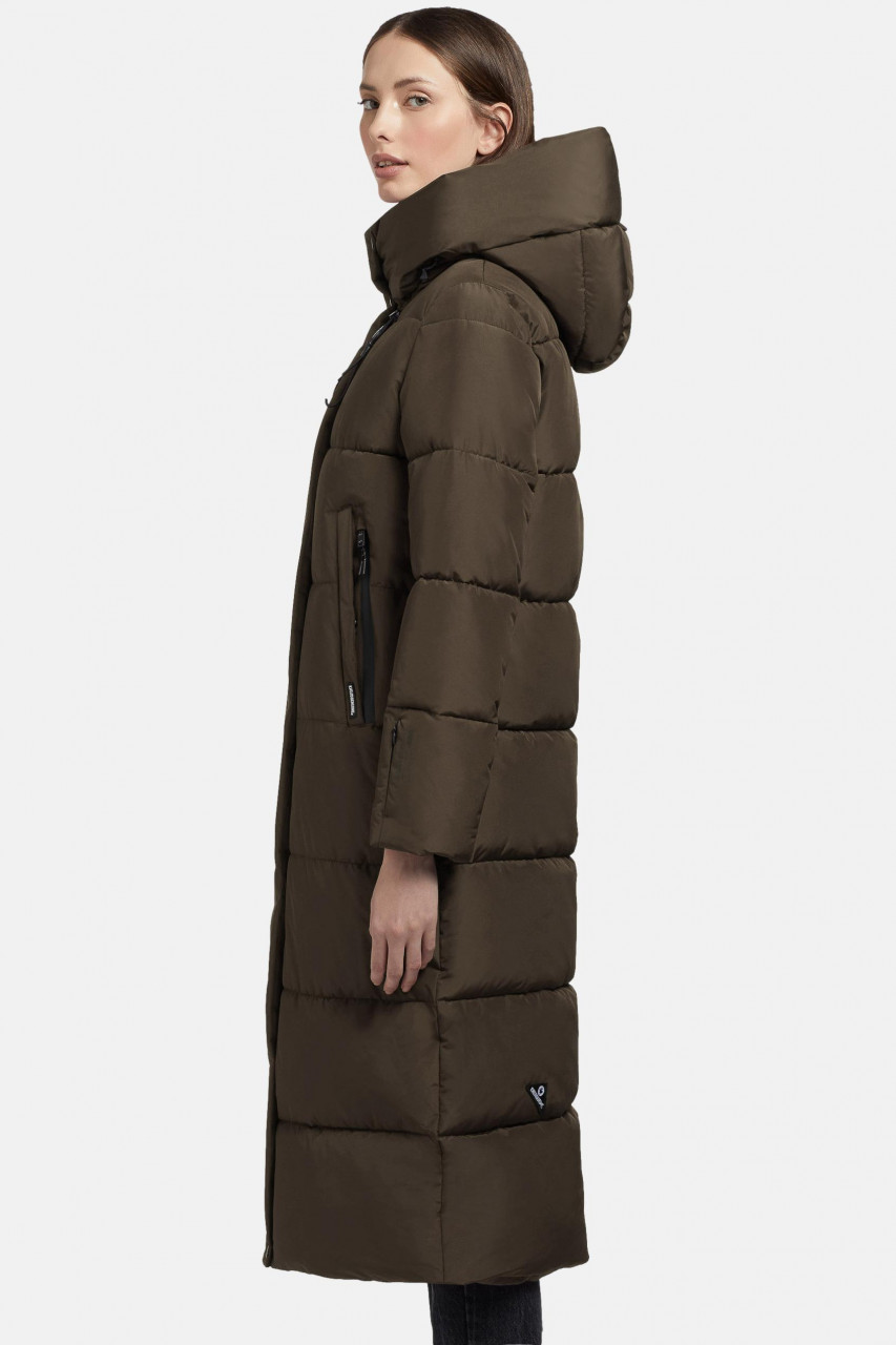 Khujo Soulani 3 Damen Wintermantel Oliv Grün