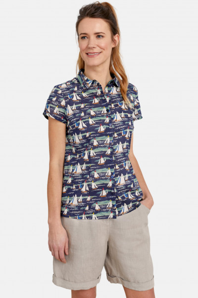 Seasalt Cornwall Rushmaker Shirt Lamorna Sail Waterline Damen Bluse Segelschiffe Seasalt Cornwall Rushmaker Shirt Lamorna Sail Waterline Damen Bluse Segelschiffe