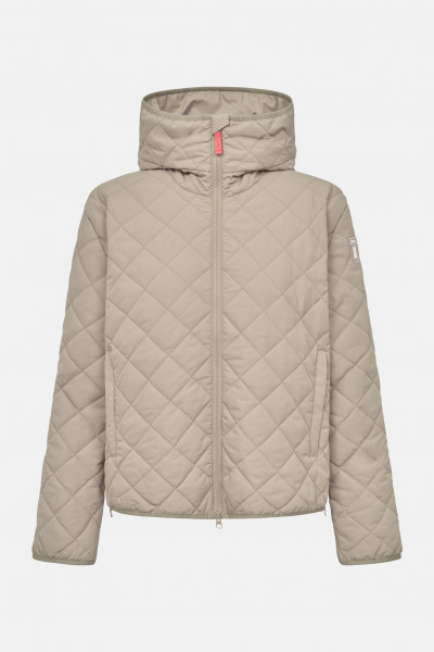 Derbe Übergangsjacke Quiltby Short Damen Cobblestone Beige Steppjacke