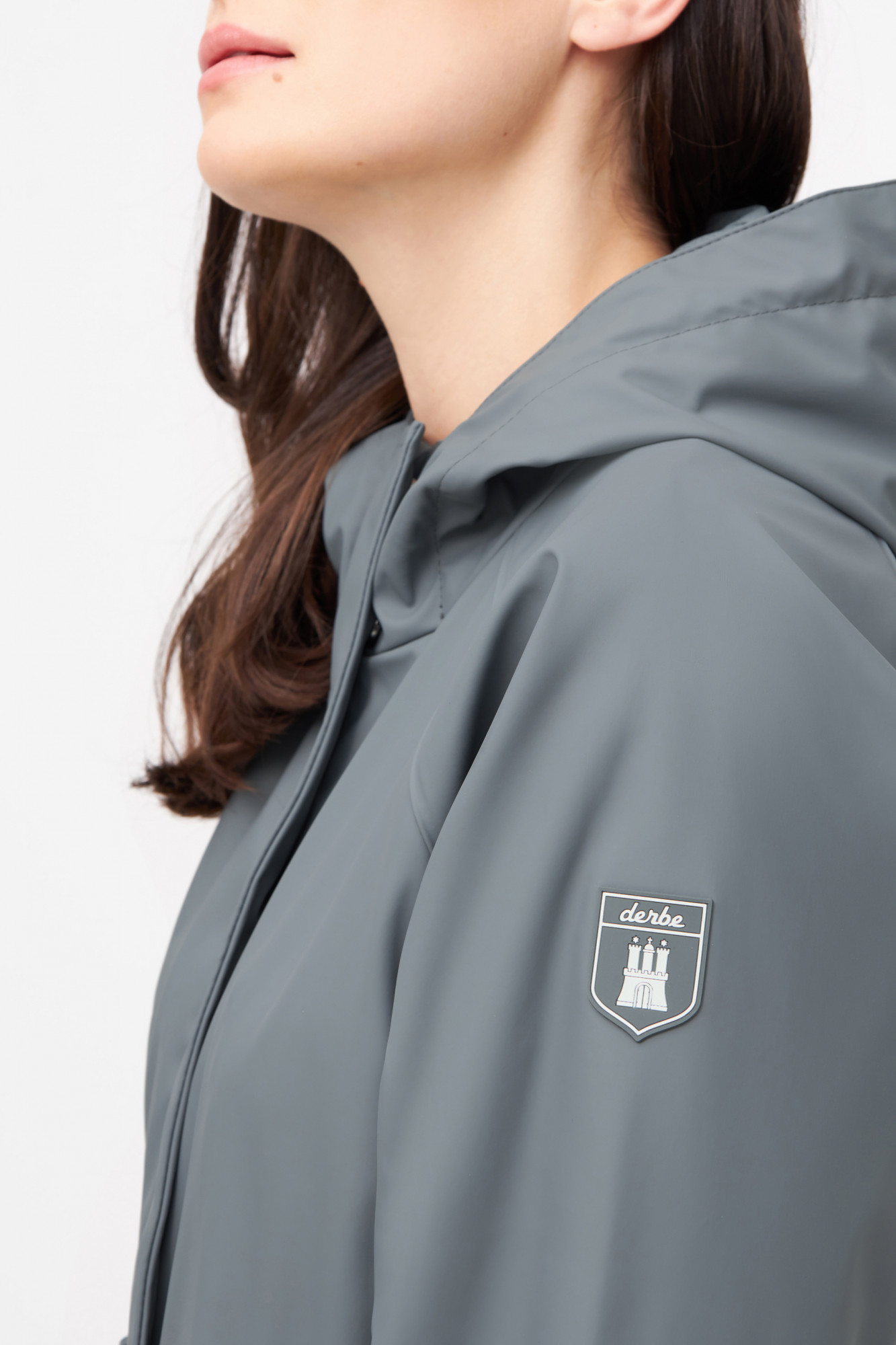 Derbe Regenjacke Friese Traveby Plain Damen Grau