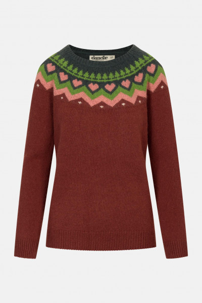 Danefae Dananne Damen Pullover Red Wine Norweger Isländer