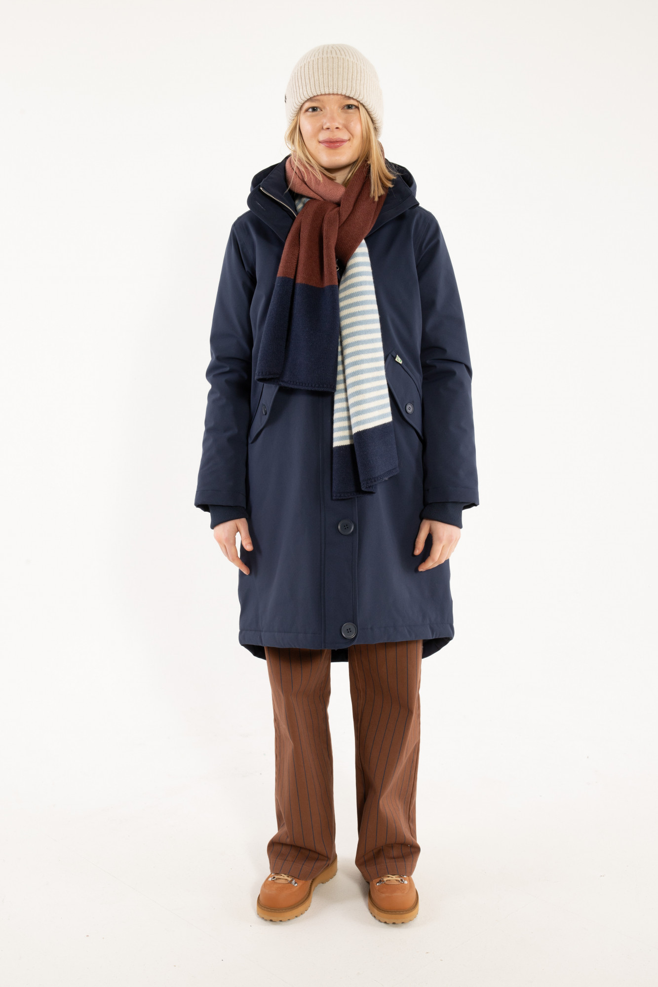 Danefae Wintermantel Danethy Damen Dunkelblau Parka