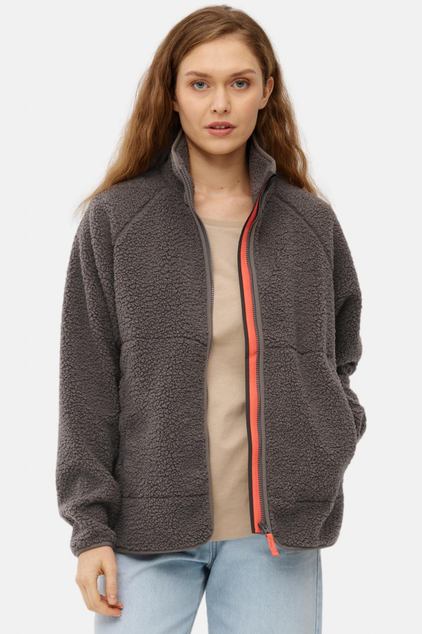 Derbe Damen Fleecejacke Kuschelby Braun Teddy