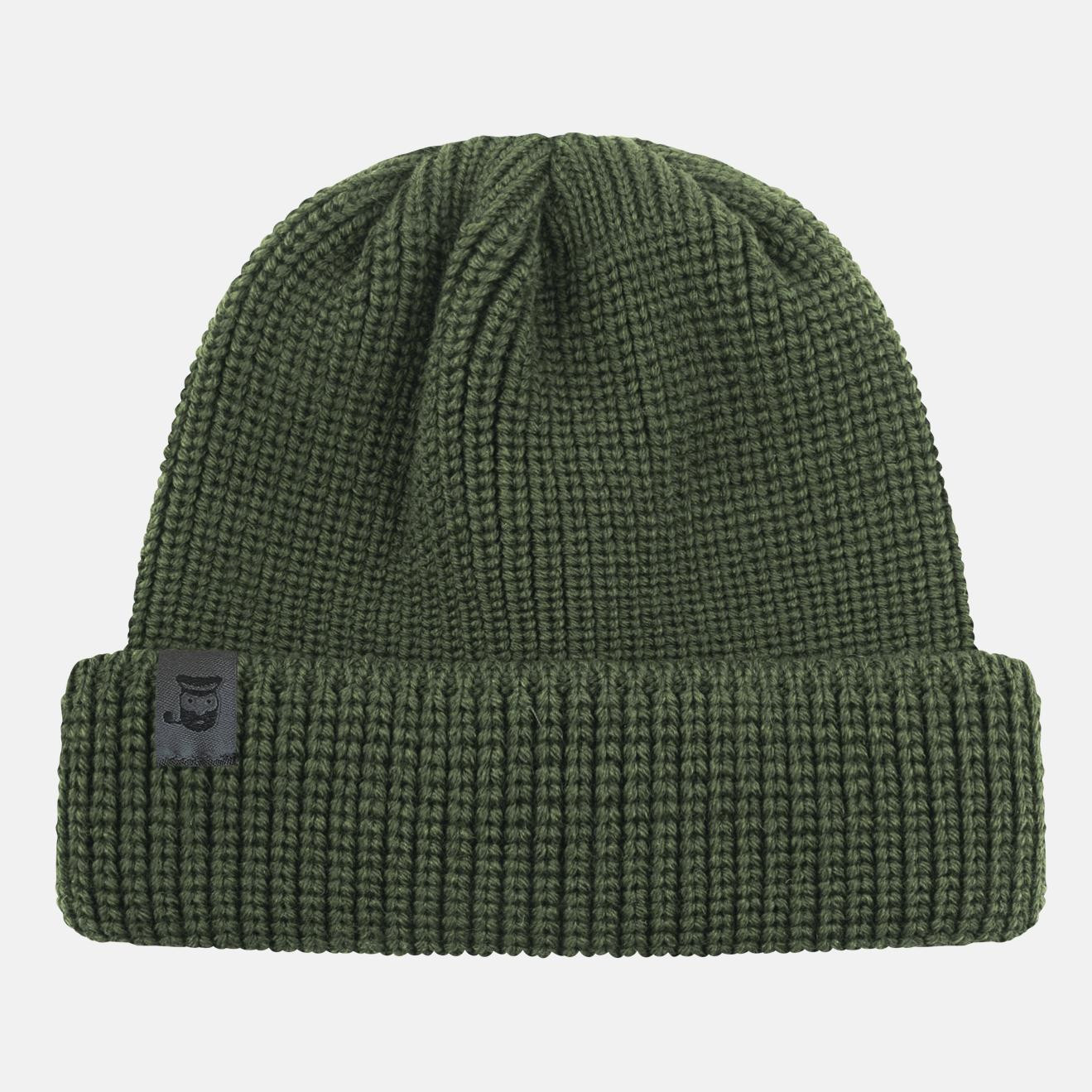Hanseheld Troyermütze Merino Oliv Grün GOTS Organic