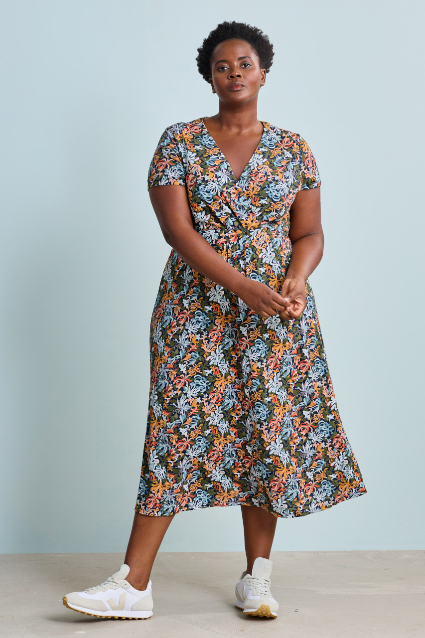 Seasalt Cornwall Kleid Chapelle Damen Grün Orange GOTS Organic