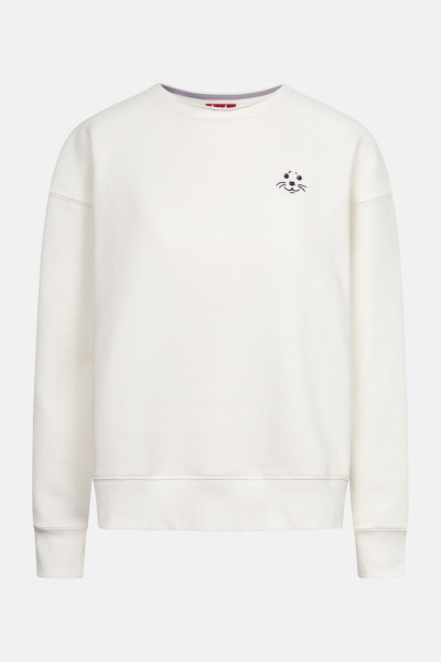 Derbe Sweatshirt Robbenschnute Damen Weiß Crewneck