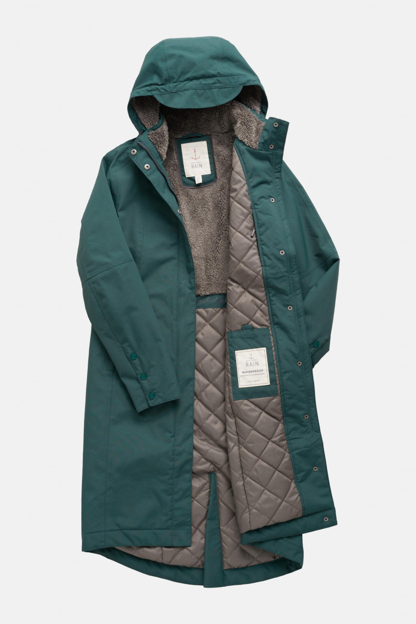 Seasalt Cornwall Janelle Coat Thicket Damen Regenmantel Petrol Blau Grün