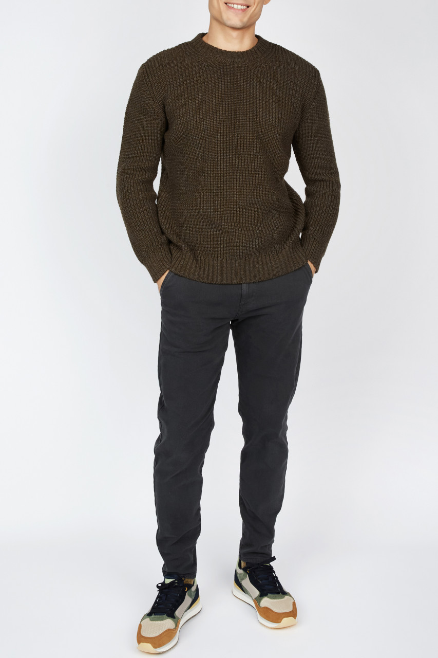 IrelandsEye Pullover Crosshaven Herren Oliv Grün Forest