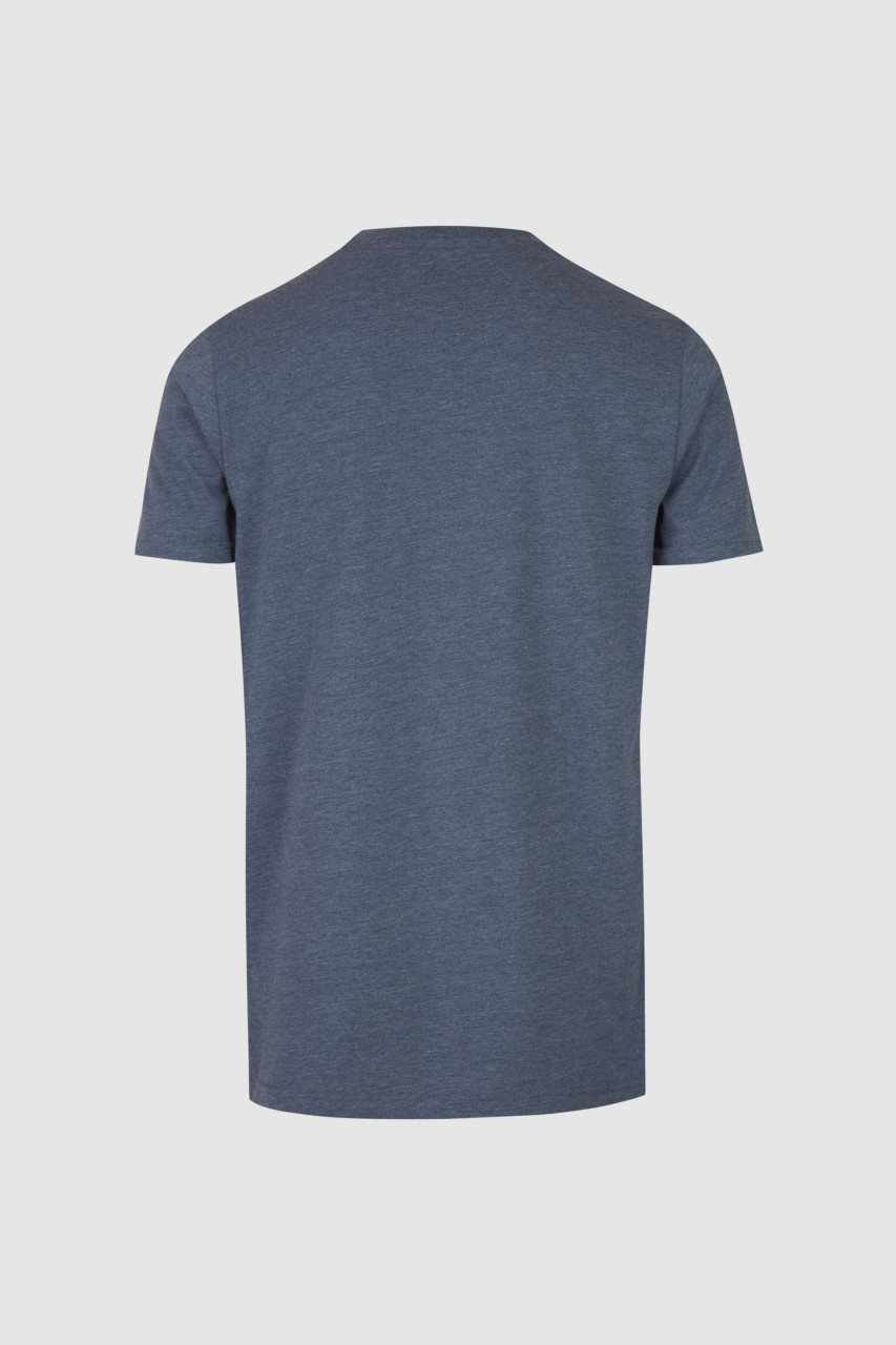 Cleptomanicx Herren T-Shirt Möwe Heather Blue Blau Meliert Baumwolle Nachhaltig