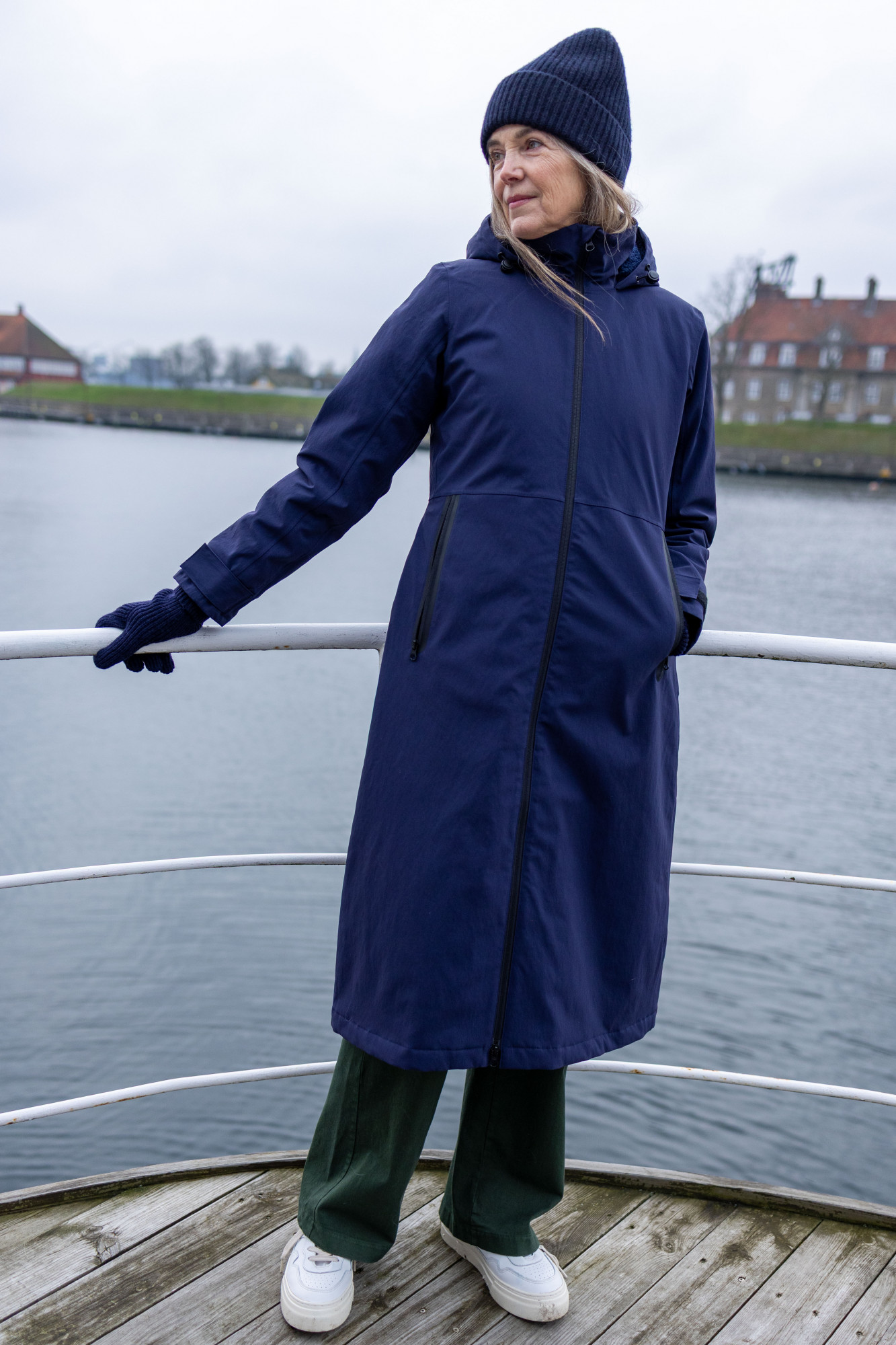Danefae Wintermantel Danesandur Damen Navy Dunkelblau