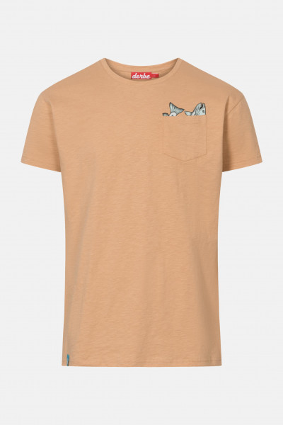 Derbe Taschenfisch Herren Shirt Doe Ocker Braun Derbe Taschenfisch Herren Shirt Doe Ocker Braun