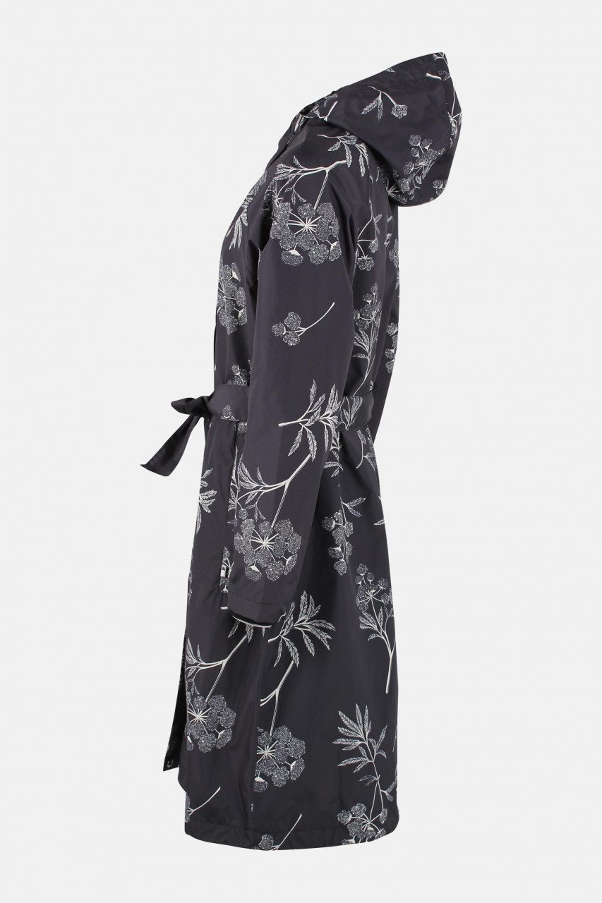 Danefae Regenmantel Danelisabeth Damen Schwarz Weiß Blumen