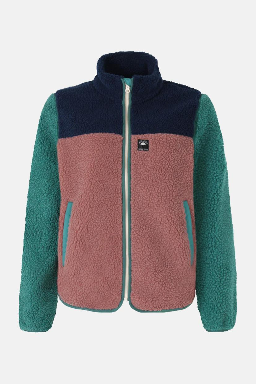 Danefae Fleecejacke Danebirk Damen Petrol Türkis Beige Rosa Blau Teddy