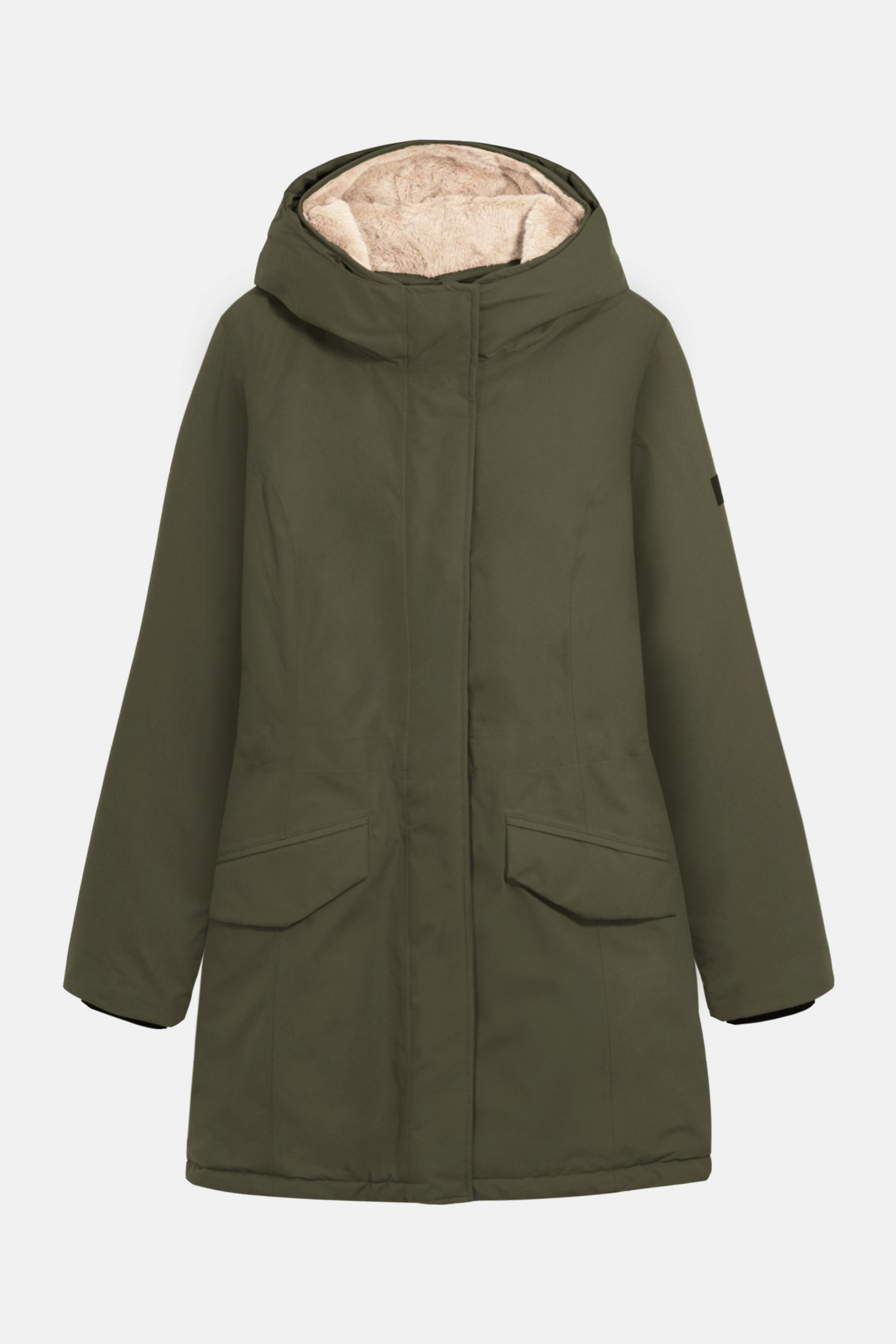 Aigle Winterjacke Damen Oliv Grün Regenjacke Parka Daunenjacke