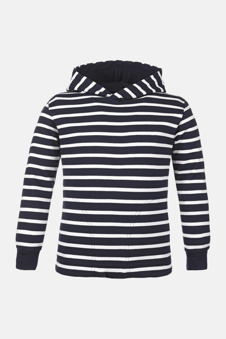 Kinder Kapuzenshirt Blau Weiss Gestreift Streifenshirt