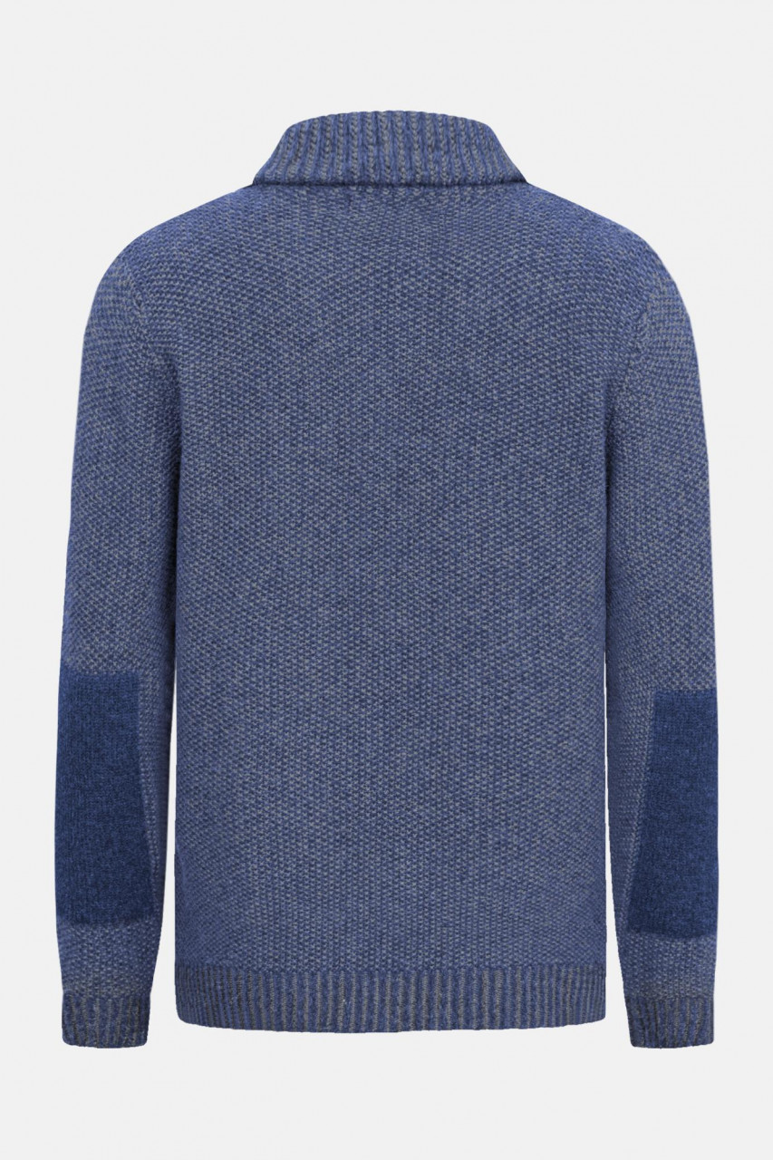 Fisherman out of Ireland Troyer Herren Pullover Blau Jeans