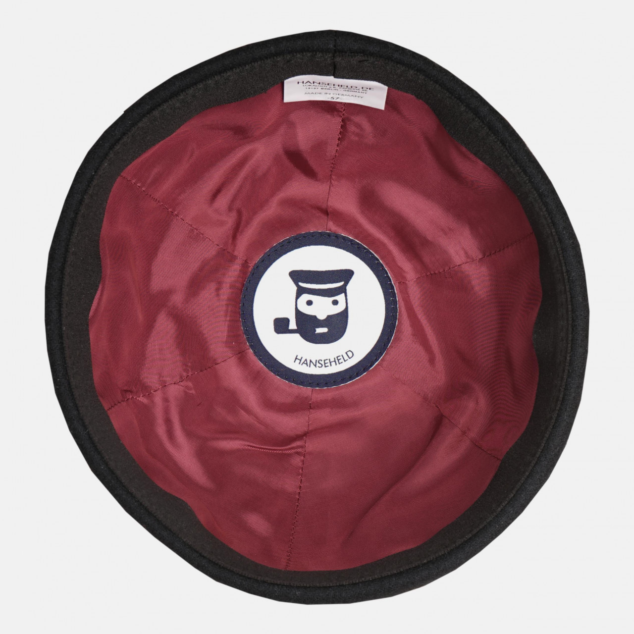 Hanseheld Docker Cap Schwarz Wolle Kurz Flach Docker-Mütze