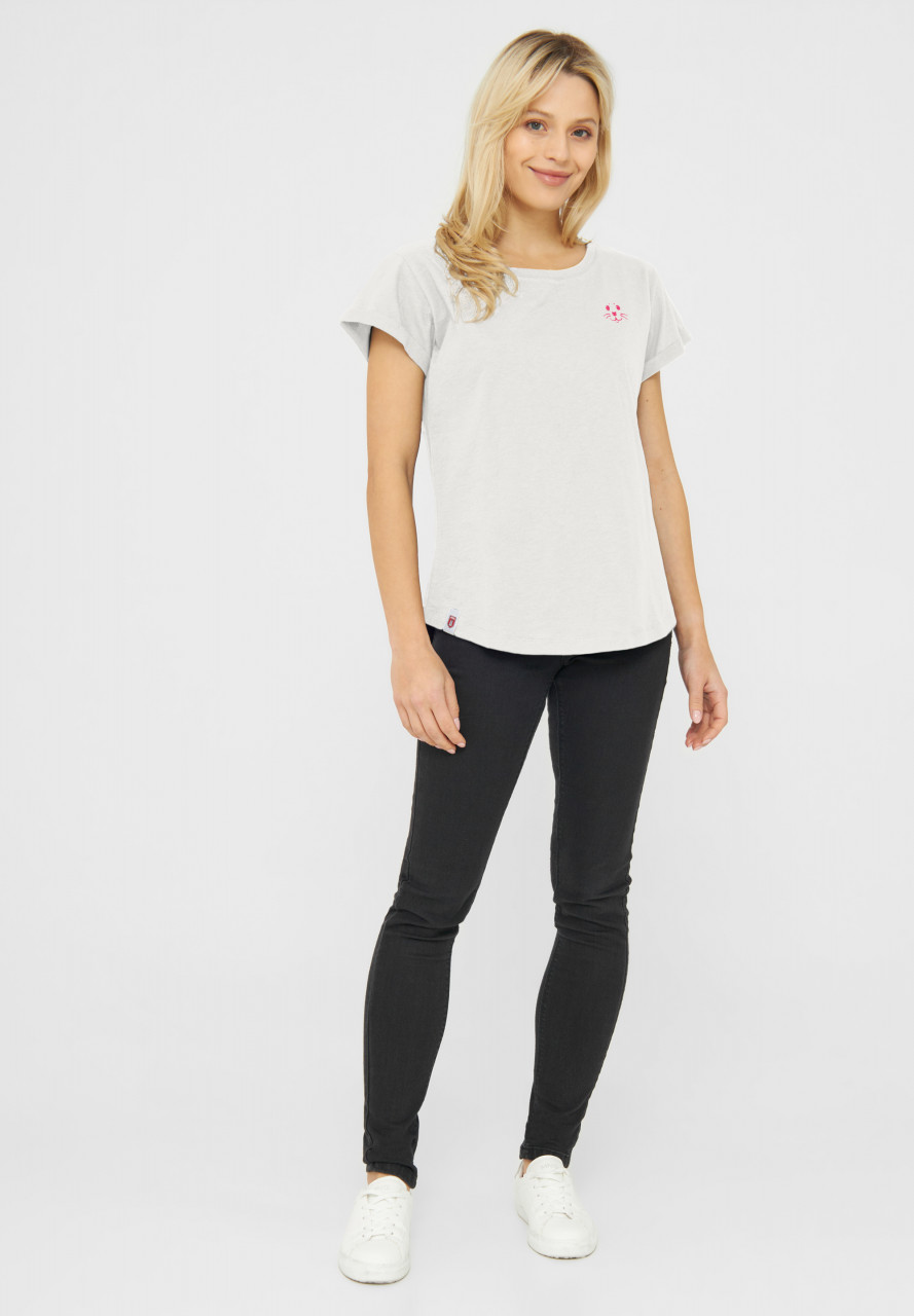 Derbe Robbenschnute Damen T-Shirt Weiß