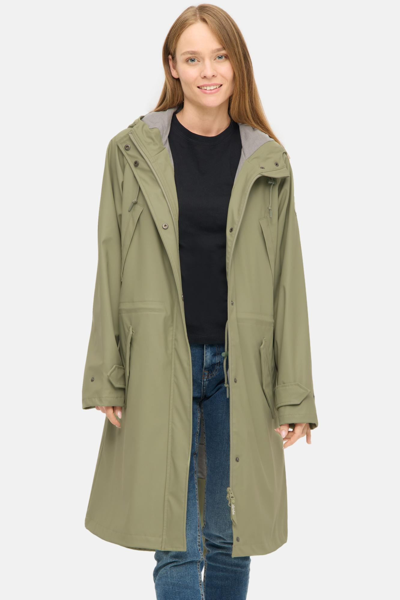 Derbe Regenjacke Friese Tildaby Oxford Damen Hellgrün Oliv