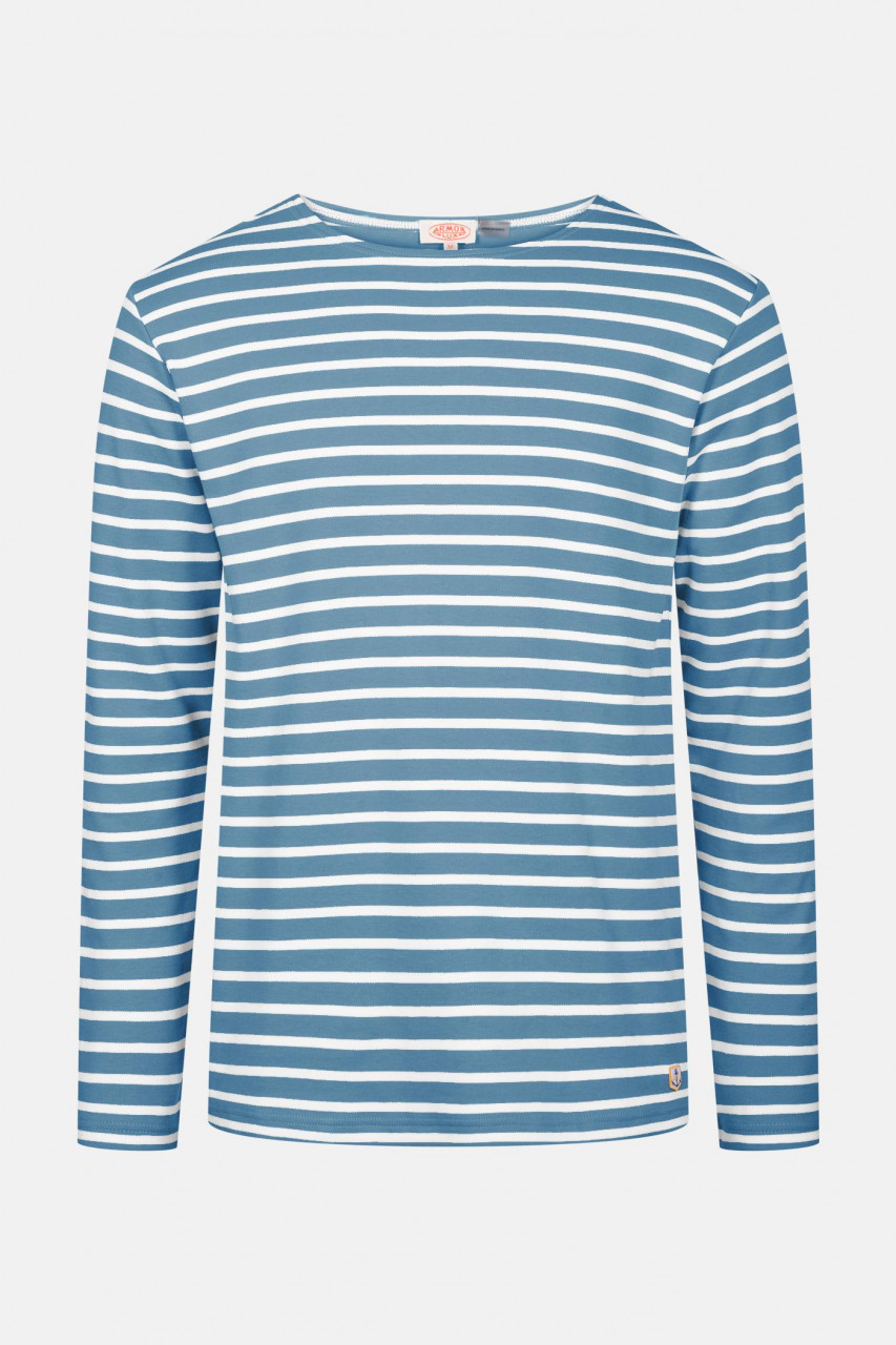 Armor Lux Streifenshirt Jeans Blau Weiß Gestreift Herren Mariniere